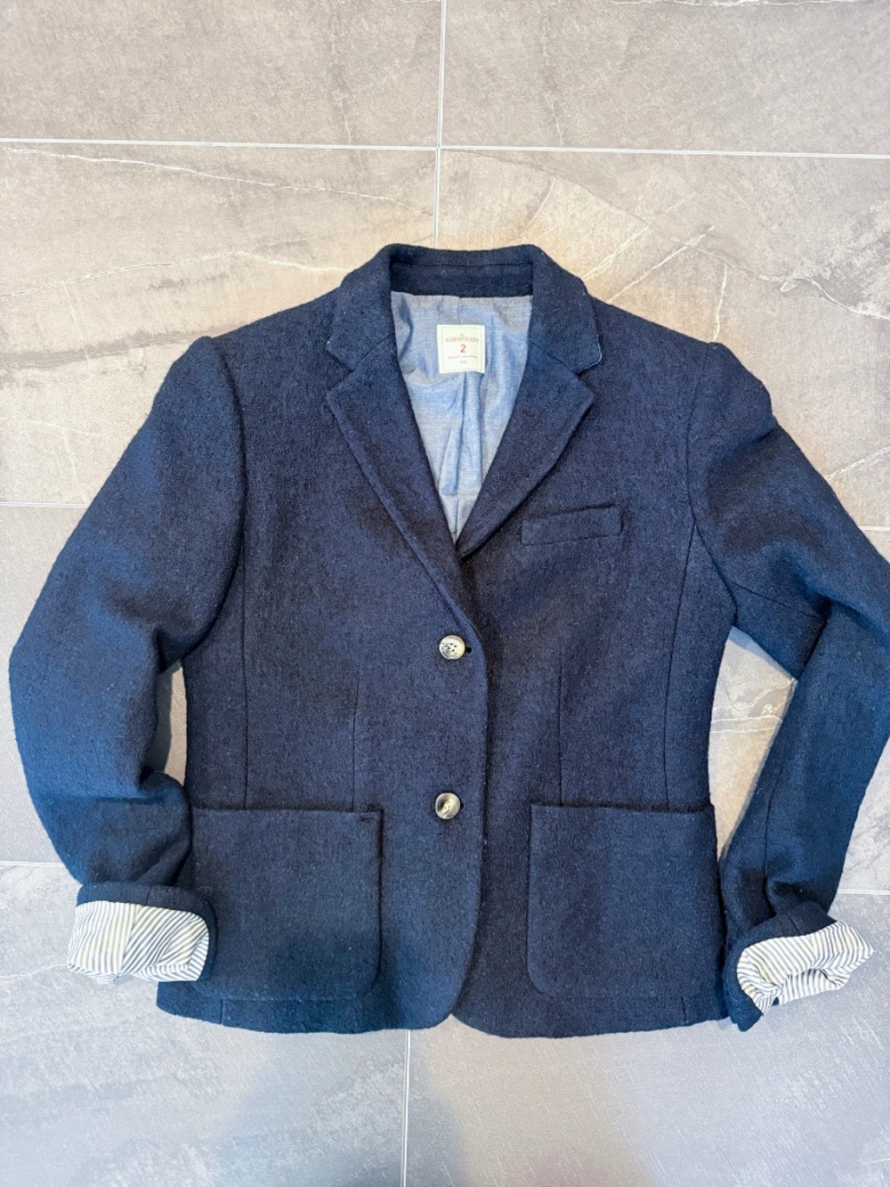 Gap The Academy Blazer Navy Wool Blend Women’s 2